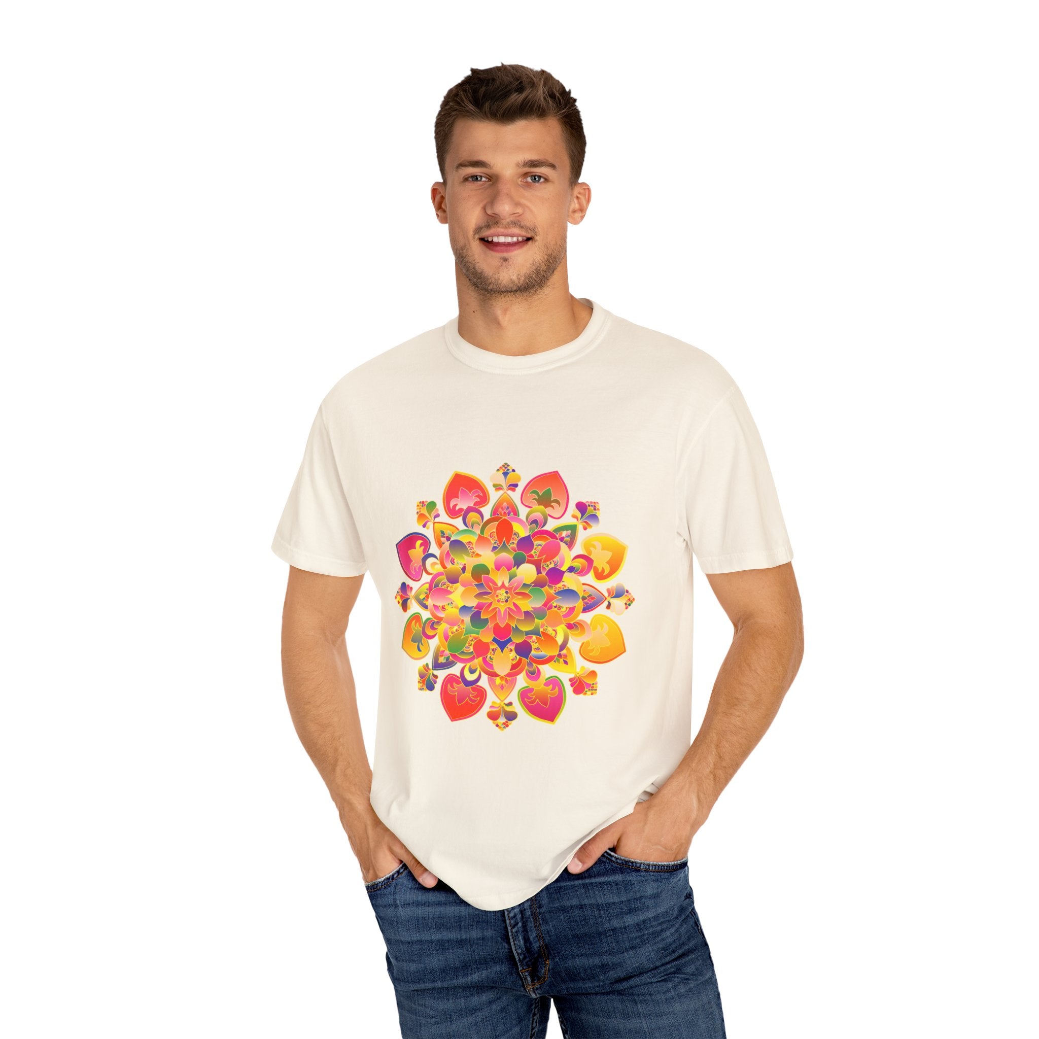 Stunning Mandala Shirt with a unique and intricate hand-drawn pattern