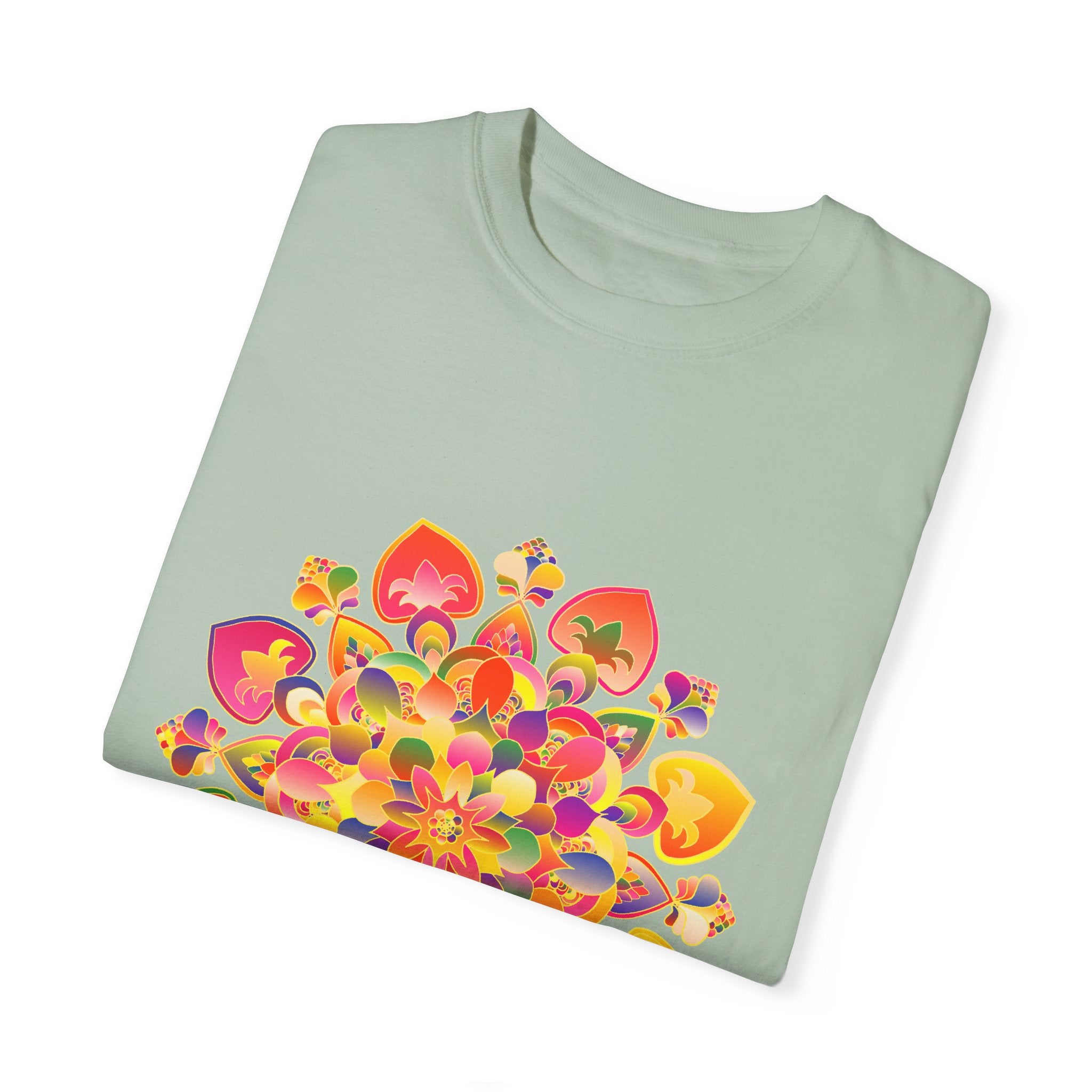 Colorful Mandala Shirt with a stunning and intricate hand-drawn design