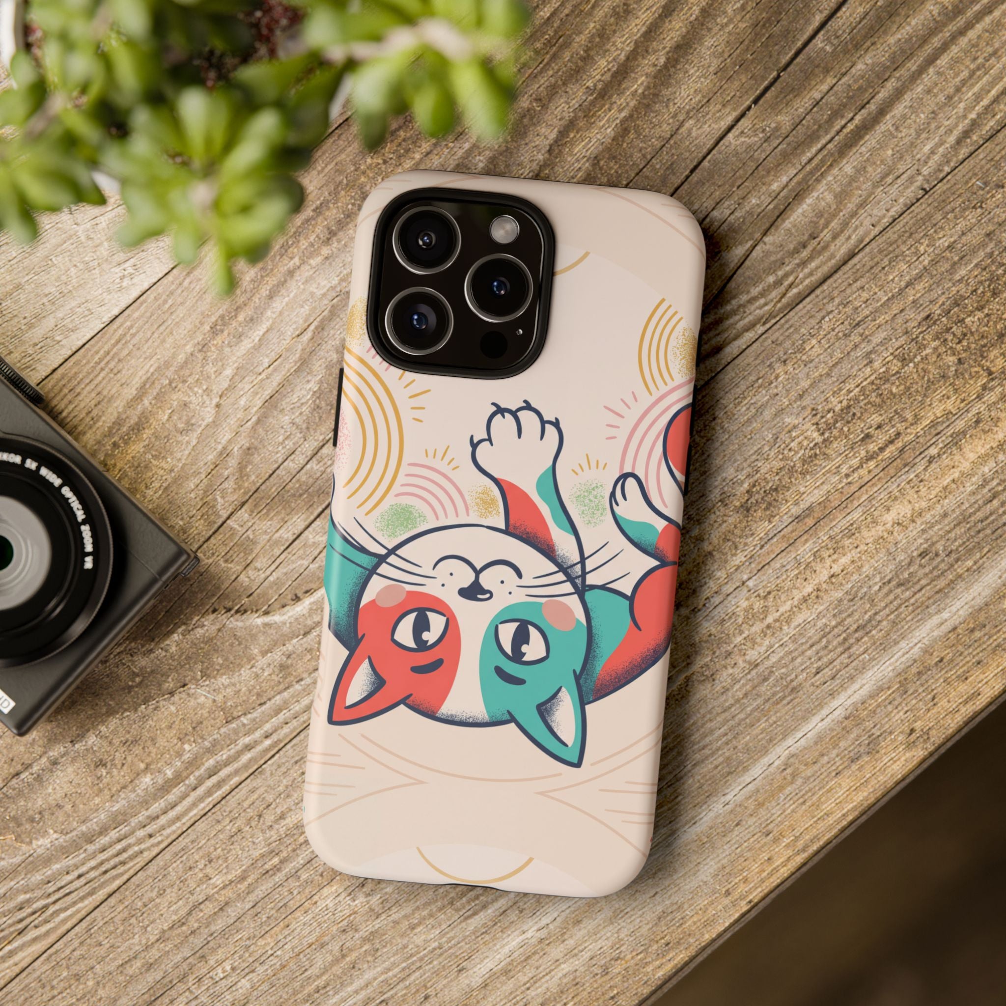 Phone Case — Cute Retro Calico Cat Protective Cover