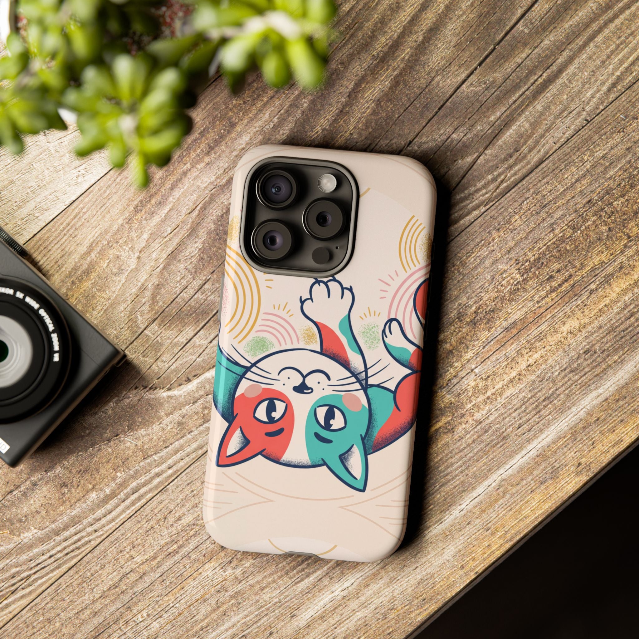 Phone Case — Cute Retro Calico Cat Protective Cover