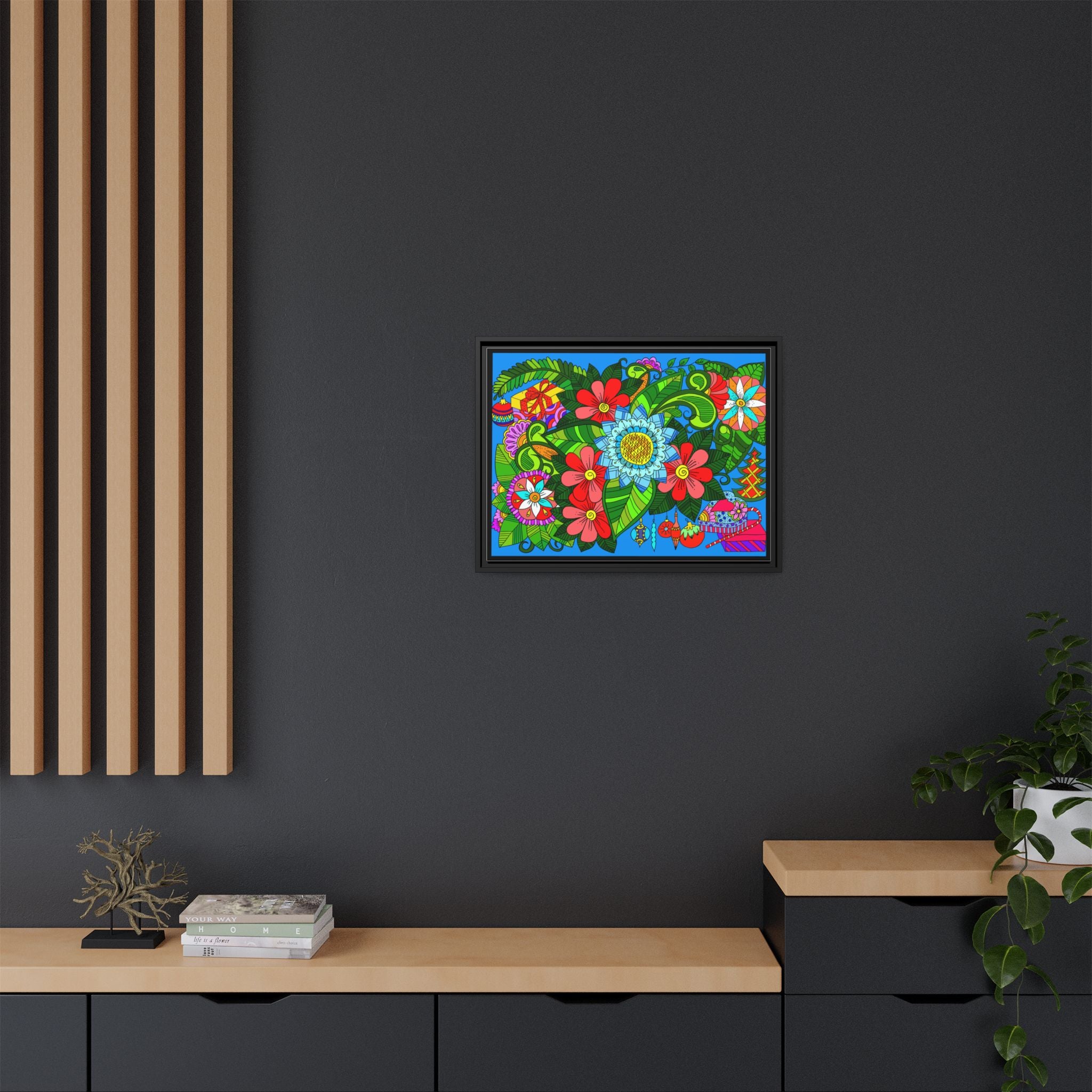 Floral Mandala Art Print With Lush Colors And Creative Energy