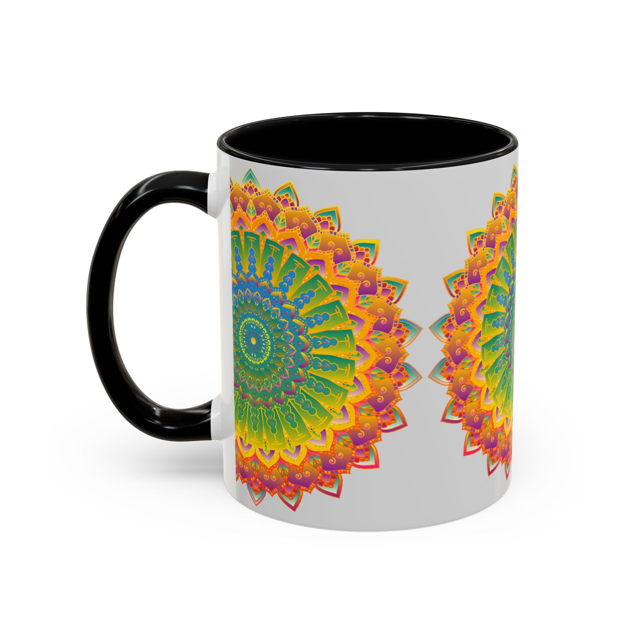 Stunning mandala pattern on a high-gloss, durable coffee mug