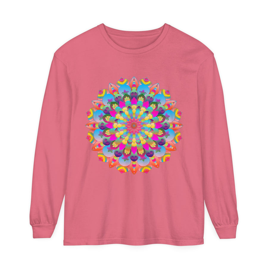 Colorful Mandala Long Sleeve T-Shirt - Psychedelic Art 3