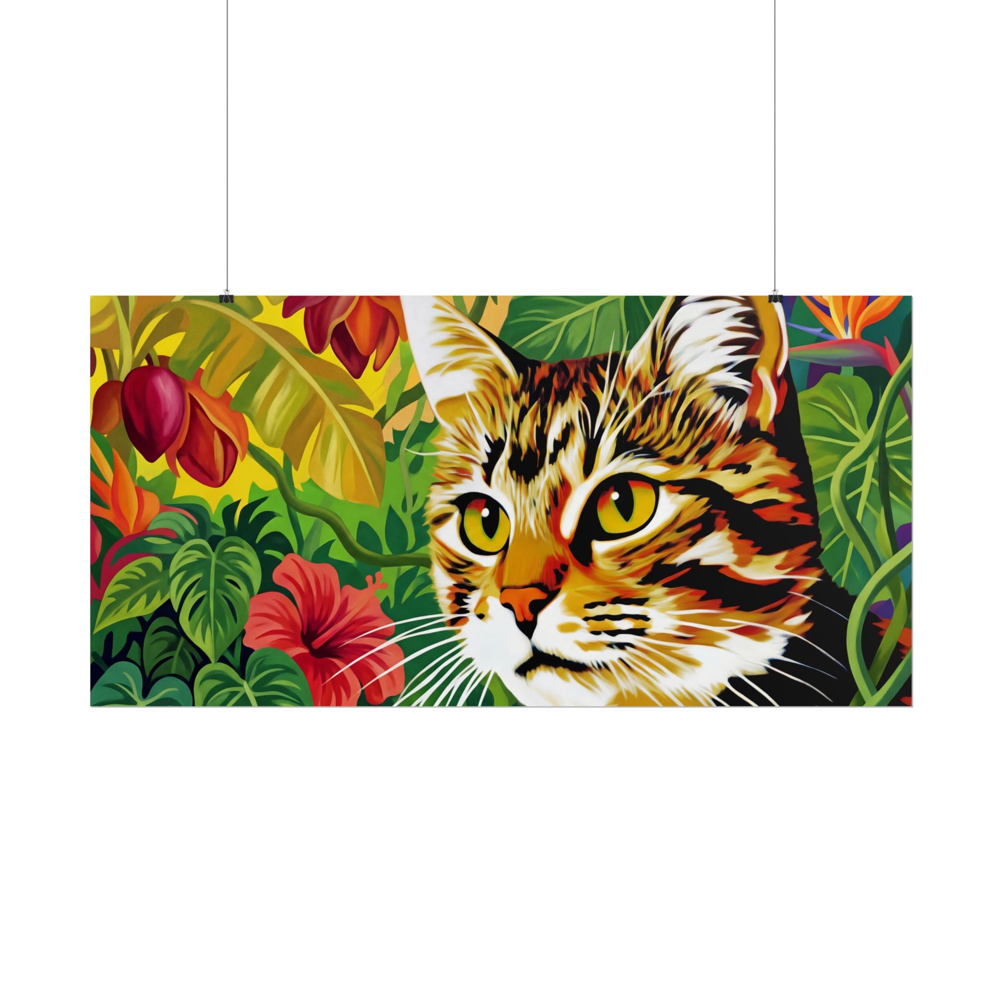 Cat Jungle Poster - Horizontal