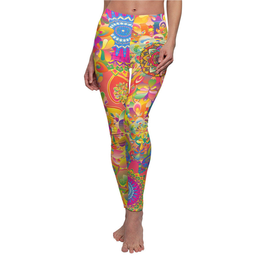 Psychedelic Floral Mandala Leggings
