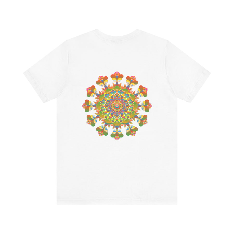 Woman practicing mindfulness in Mandala Peace & Harmony T-Shirt