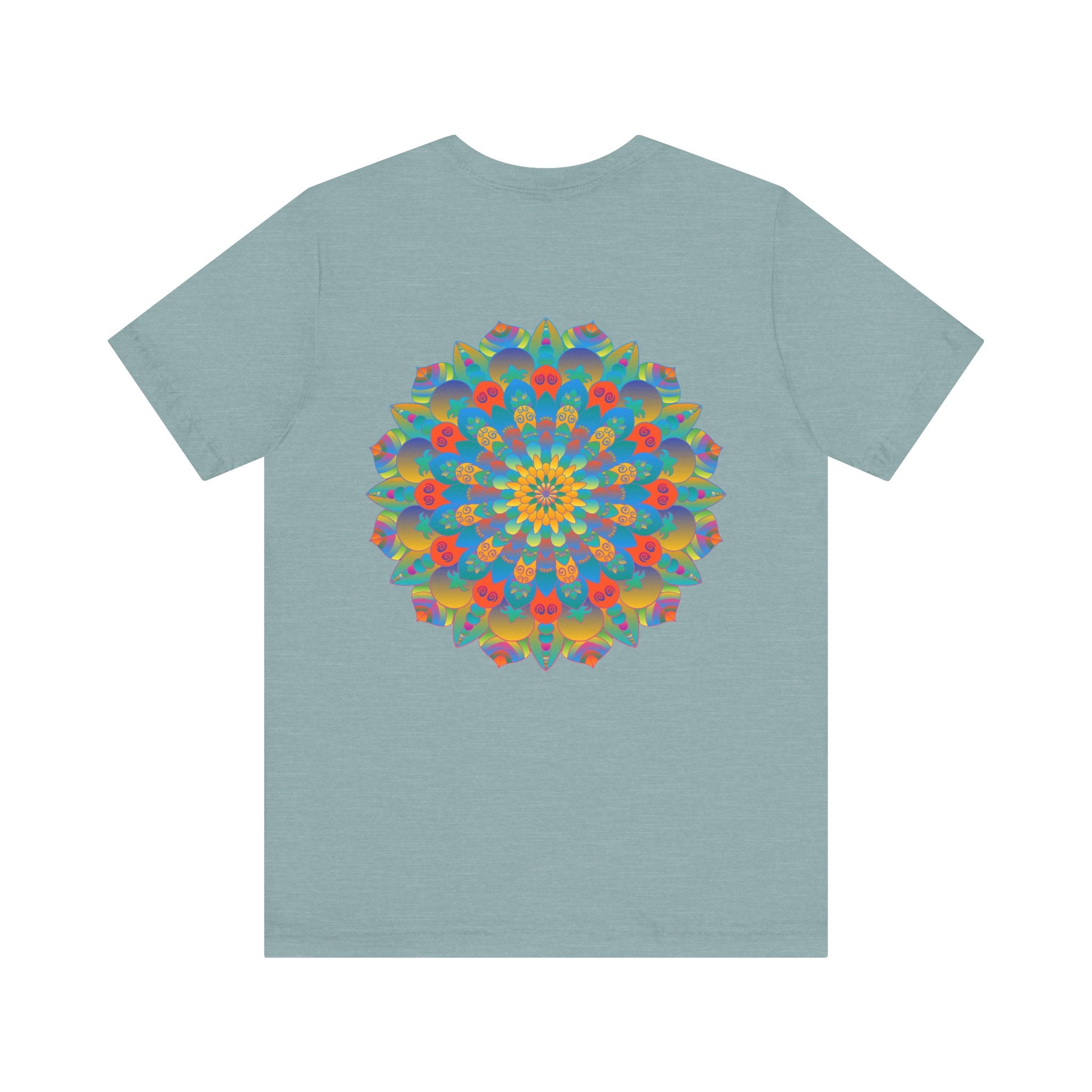 Unique and vibrant mandala t-shirt for spiritual peace