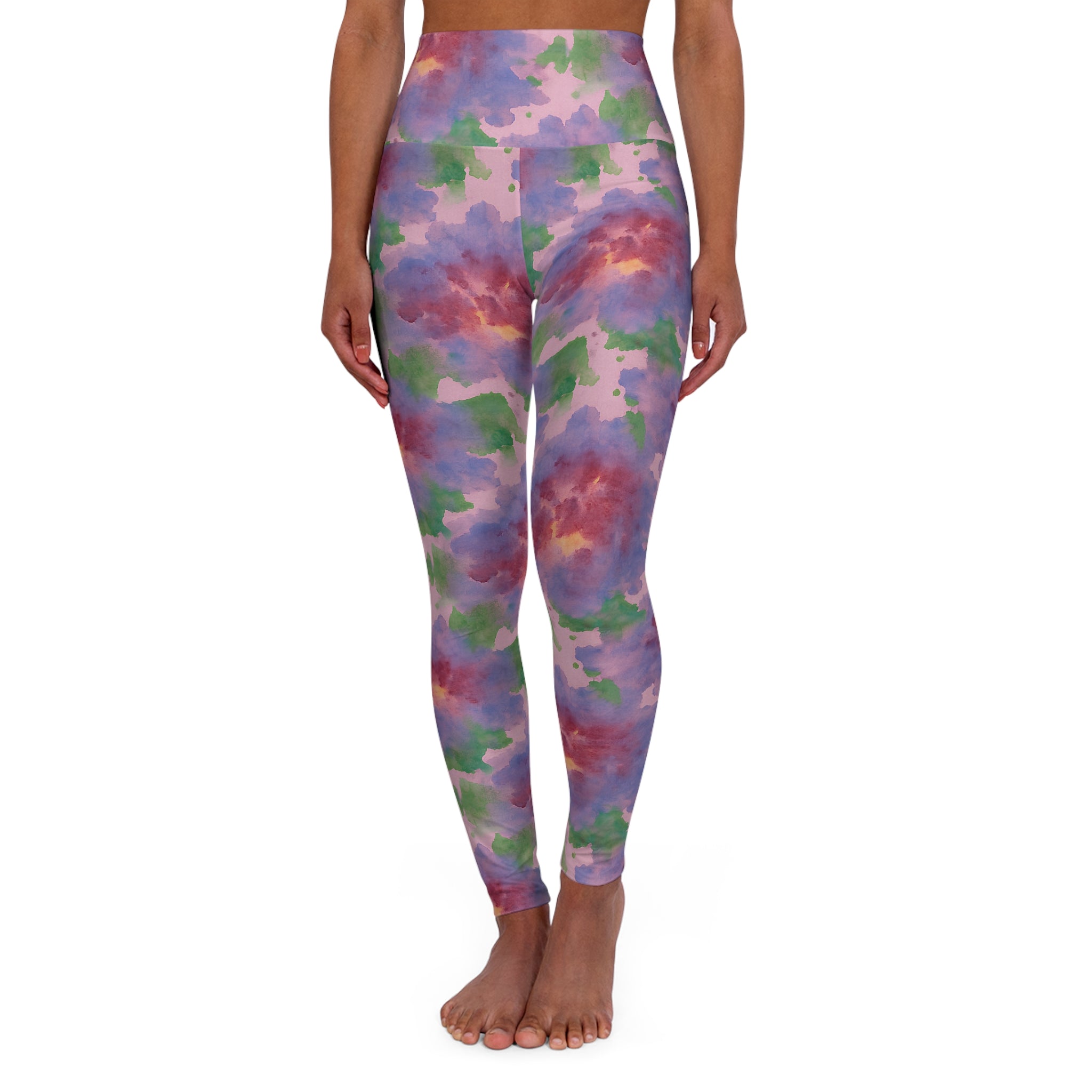 Watercolor Leggings & Scarf Set – Matching Artistic Women’s Outfit