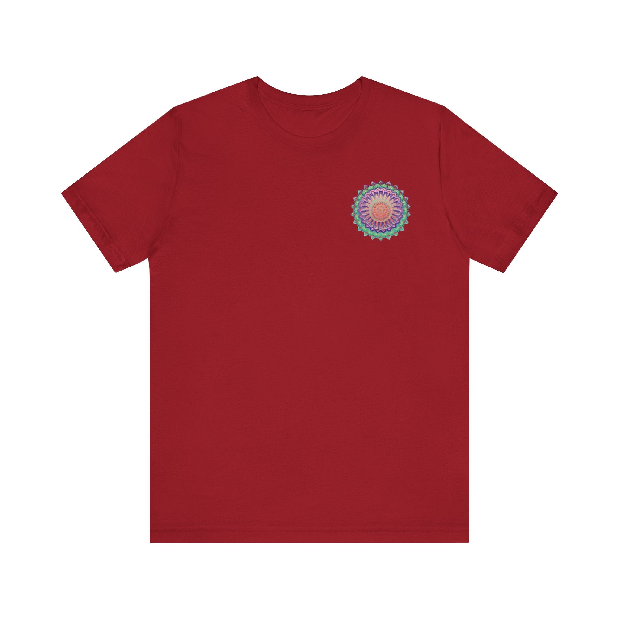 Beautiful mandala tee with intricate design symbolizing spiritual peace and harmony