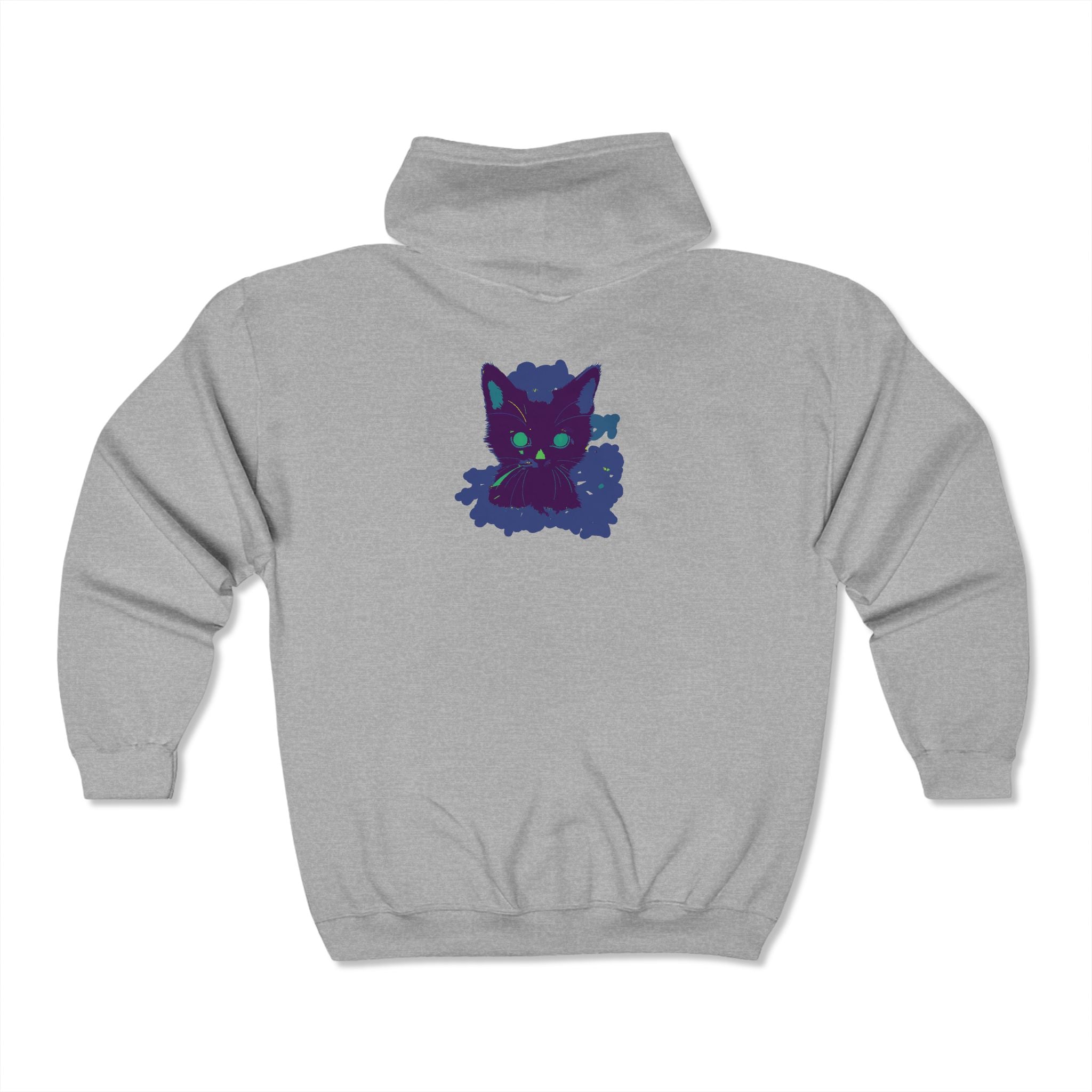 Unique and eye-catching black cat watercolor hoodie in a comfortable fit