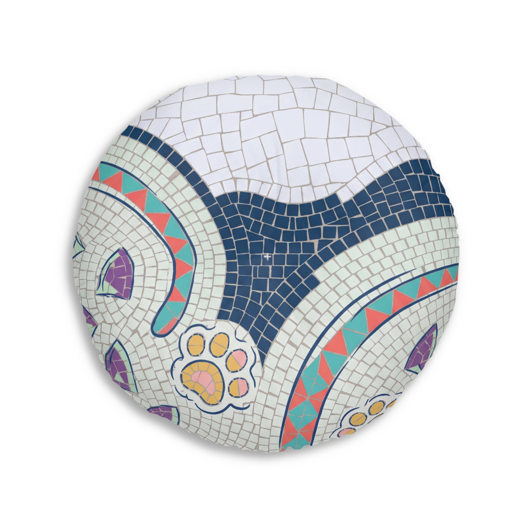 Introvert Cat Mosaic Floor Pillow