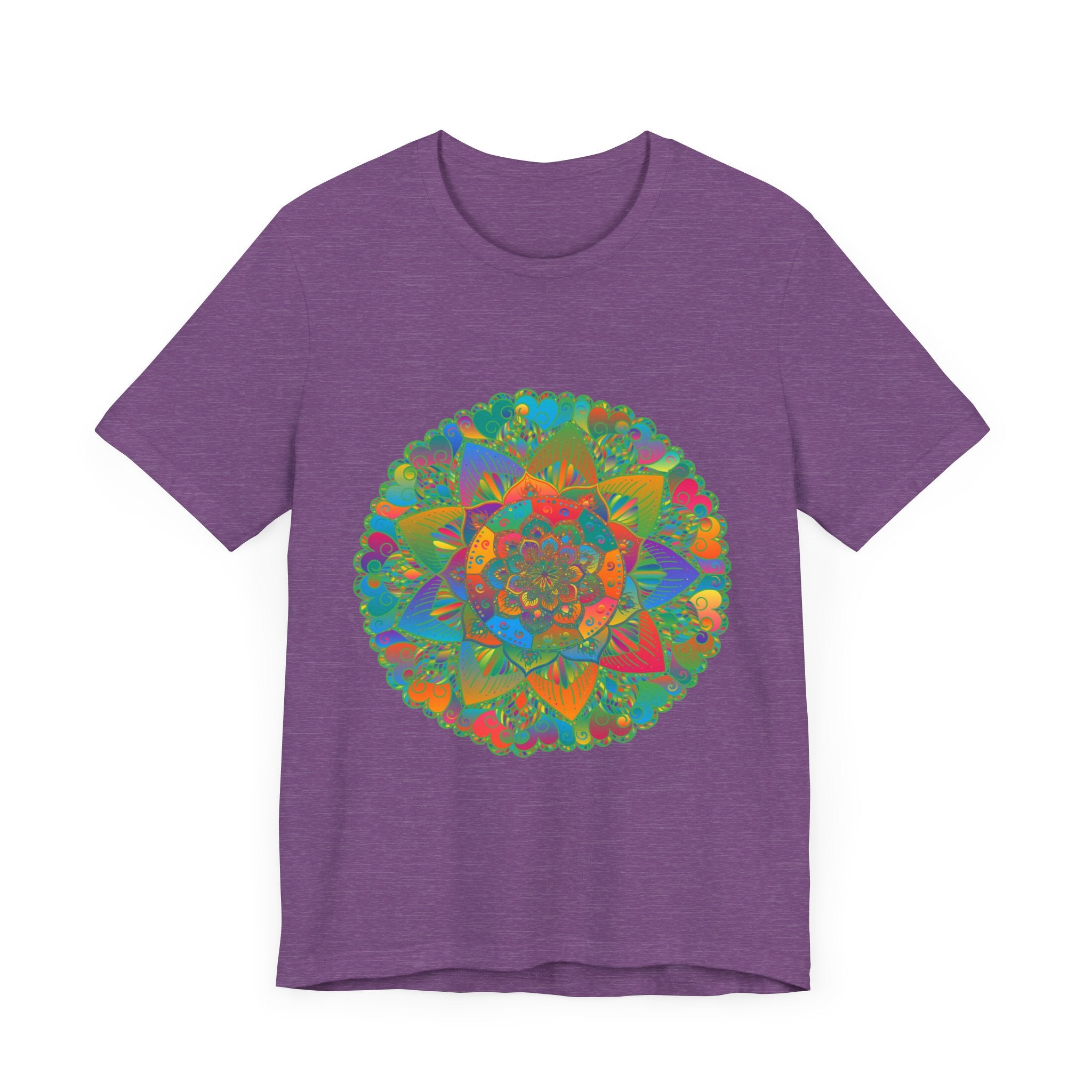 Soft and vibrant tee with a detailed mandala print, radiating a sense of tranquility