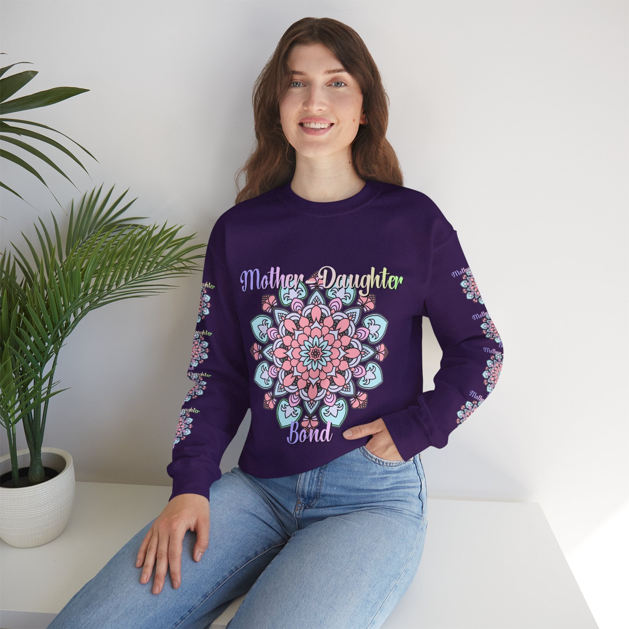 Sweatshirt mit Mandala-Muster zur Feier der Mutter-Tochter-Liebe