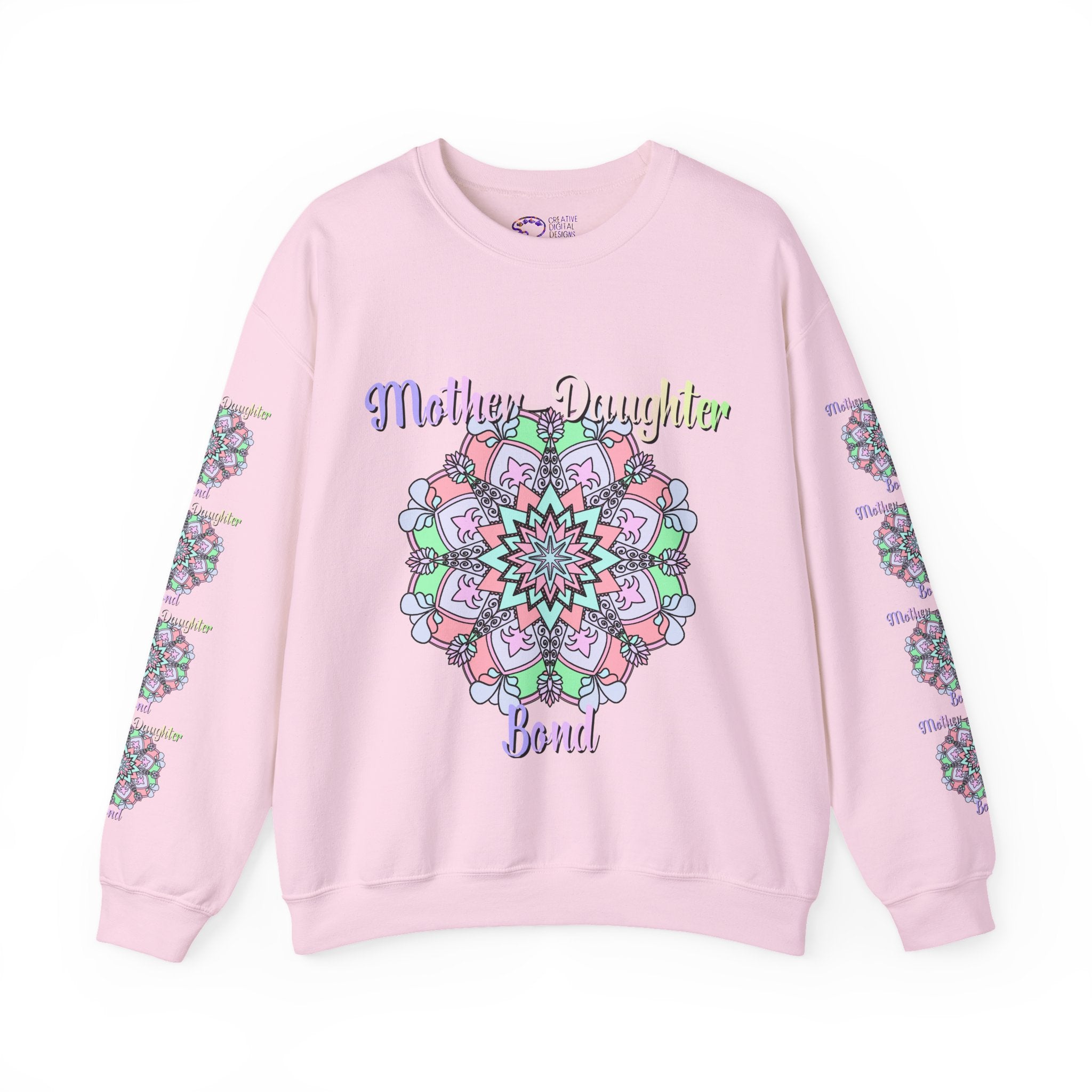 Mother-Daughter Bond Crewneck Sweatshirt — Floral Mandala Family Gift
