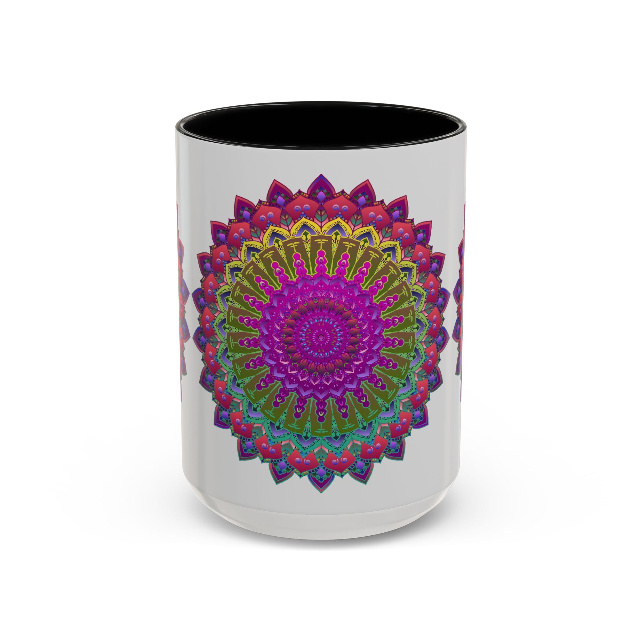 Stunning and detailed mandala art on a high-quality ceramic mug