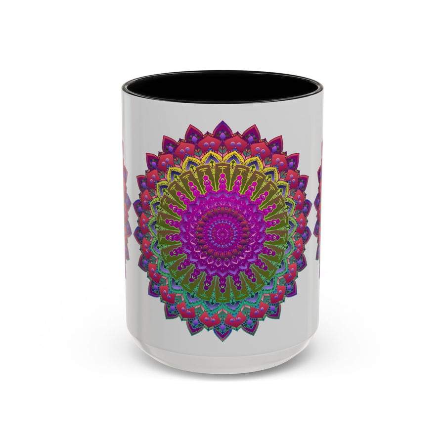 Stunning and detailed mandala art on a high-quality ceramic mug