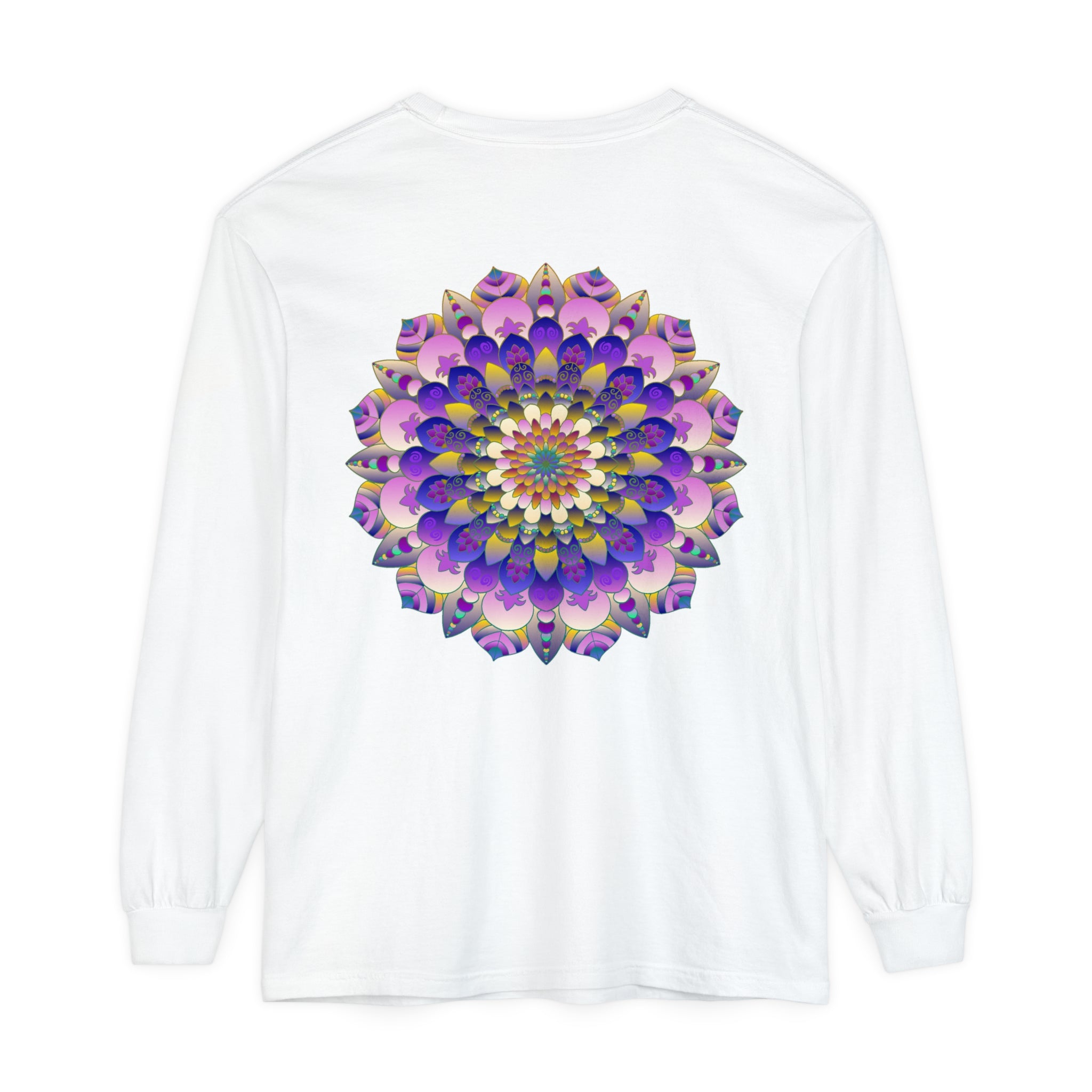 Colorful Mandala Long Sleeve T-Shirt - Psychedelic Art image 18