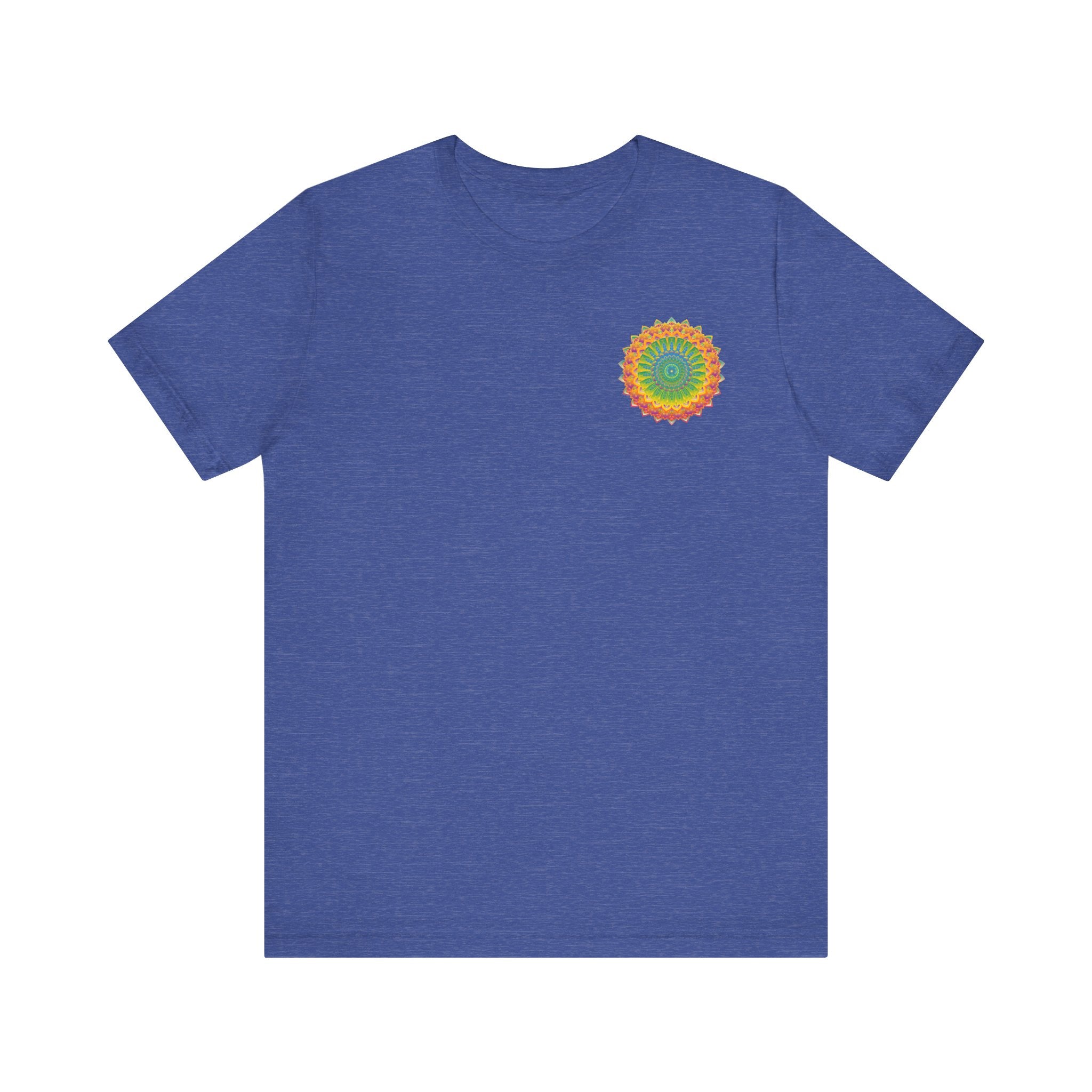 Vibrant Mandala Tee featuring intricate design symbolizing spiritual peace and harmony, perfect for yoga and meditation practices
