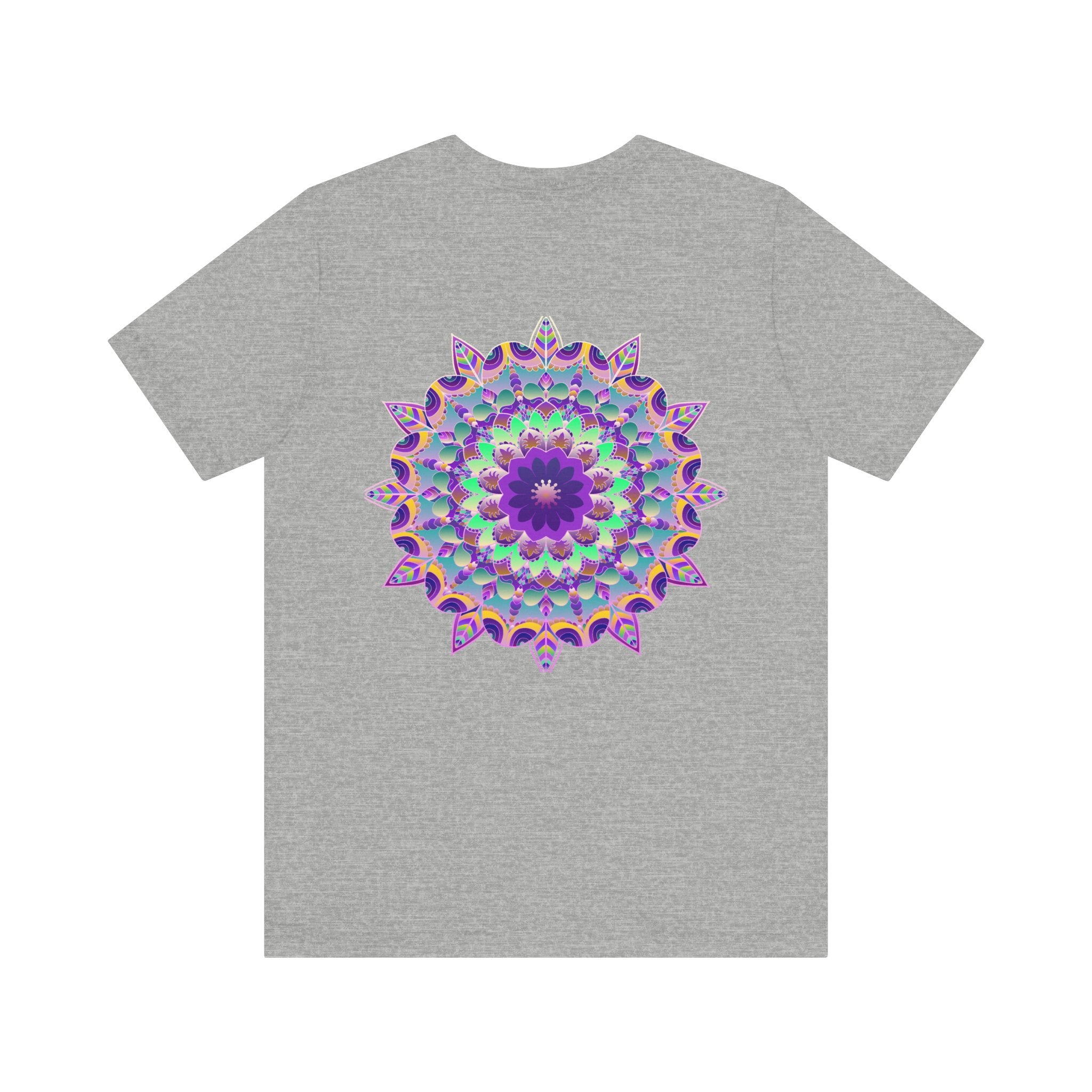 Soft, comfortable black tee featuring a beautiful mandala design that promotes spiritual peace and harmony