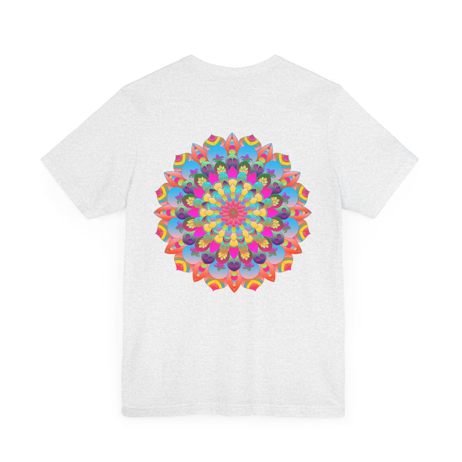 Side view of the Mandala Tee - Spiritual Peace & Harmony shirt showcasing its relaxed and flattering fit