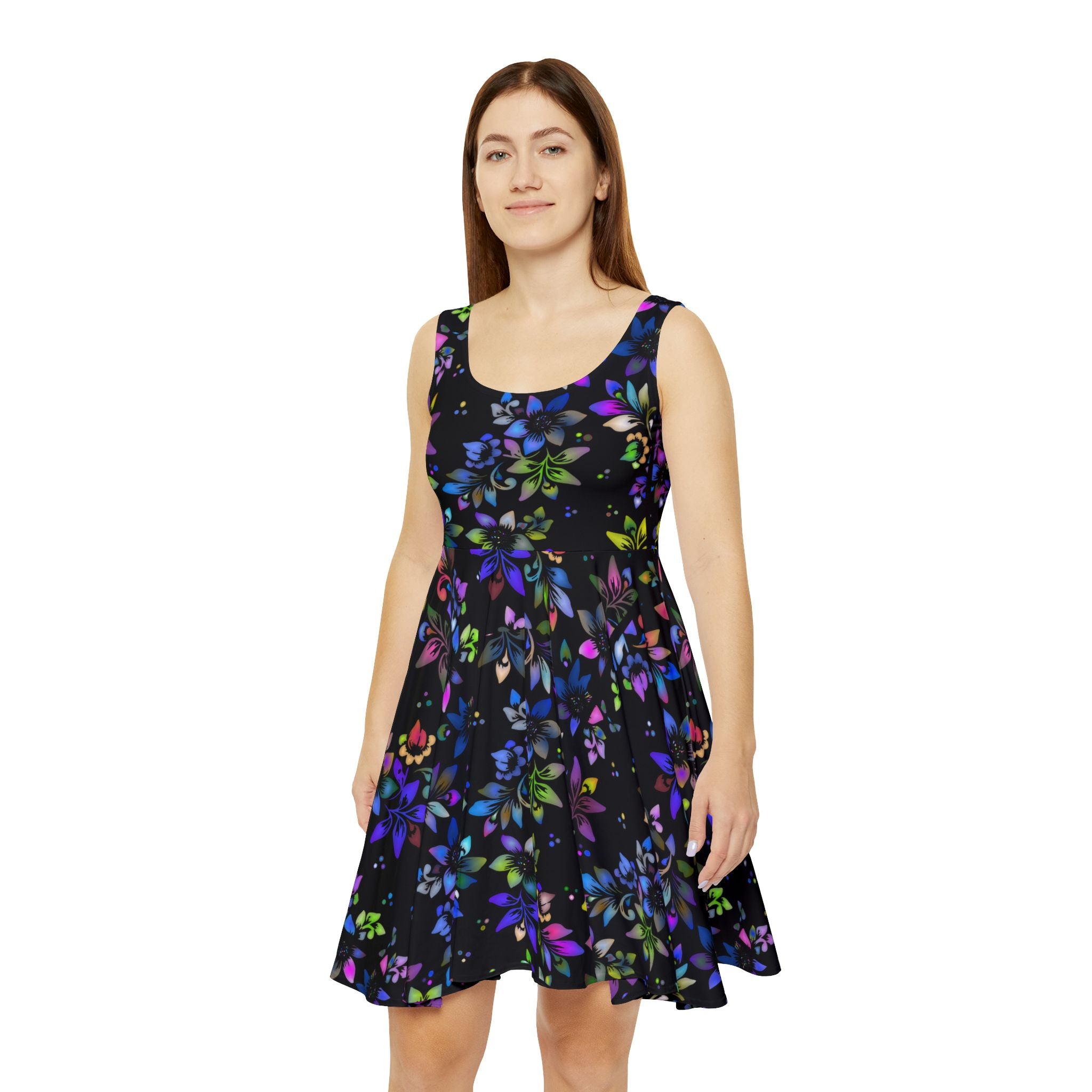 Floral Night Glow Skater Dress