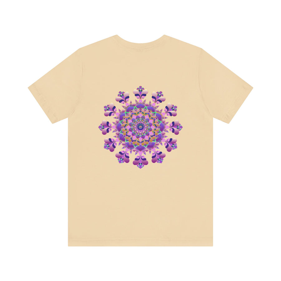 Close-up of Mandala Tee design showcasing the intricate patterns and symbols