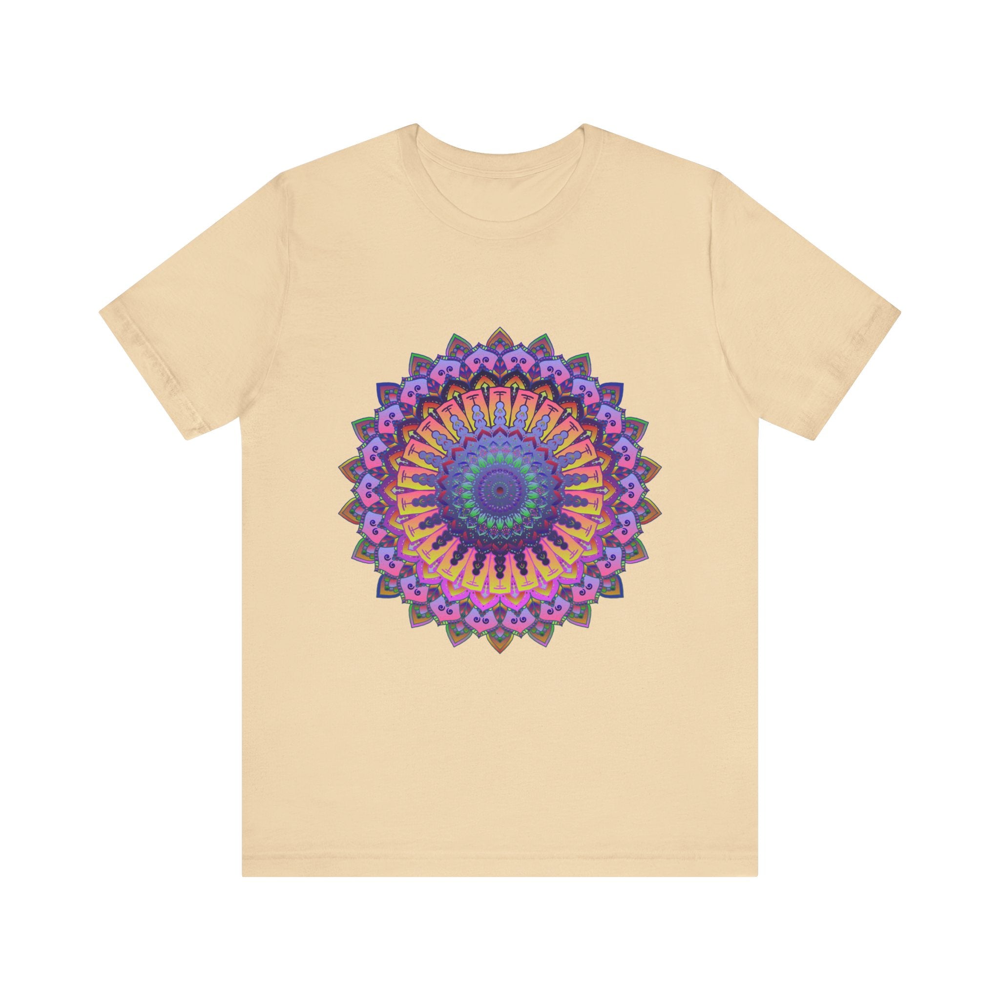 Colorful Mandala Meditation Tee featuring an intricate and vibrant design