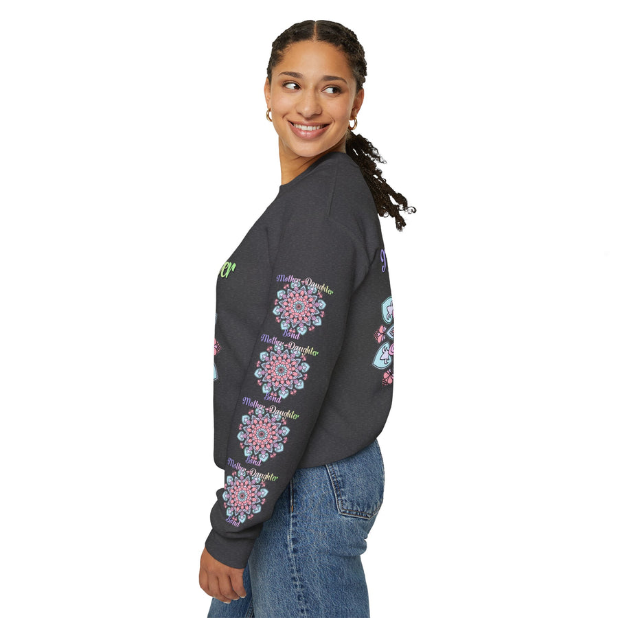 Mandala Patterned Sweatshirt Celebrating Mother-Daughter Love