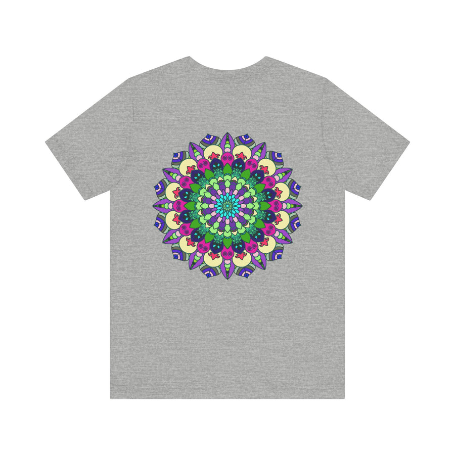 A colorful Mandala Tee featuring intricate designs symbolizing spiritual peace and harmony