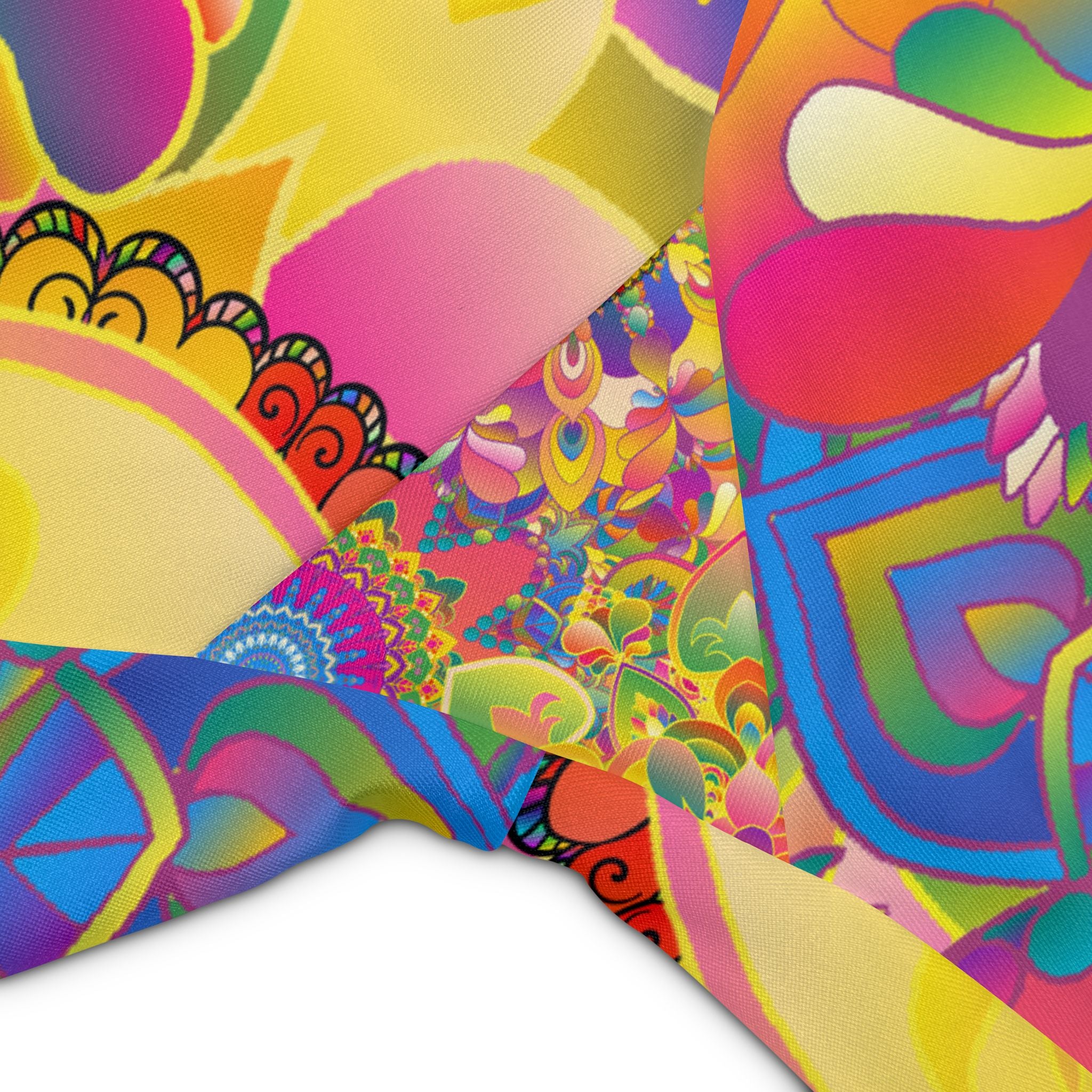 Psychedelic Floral Mandala Workout Shorts
