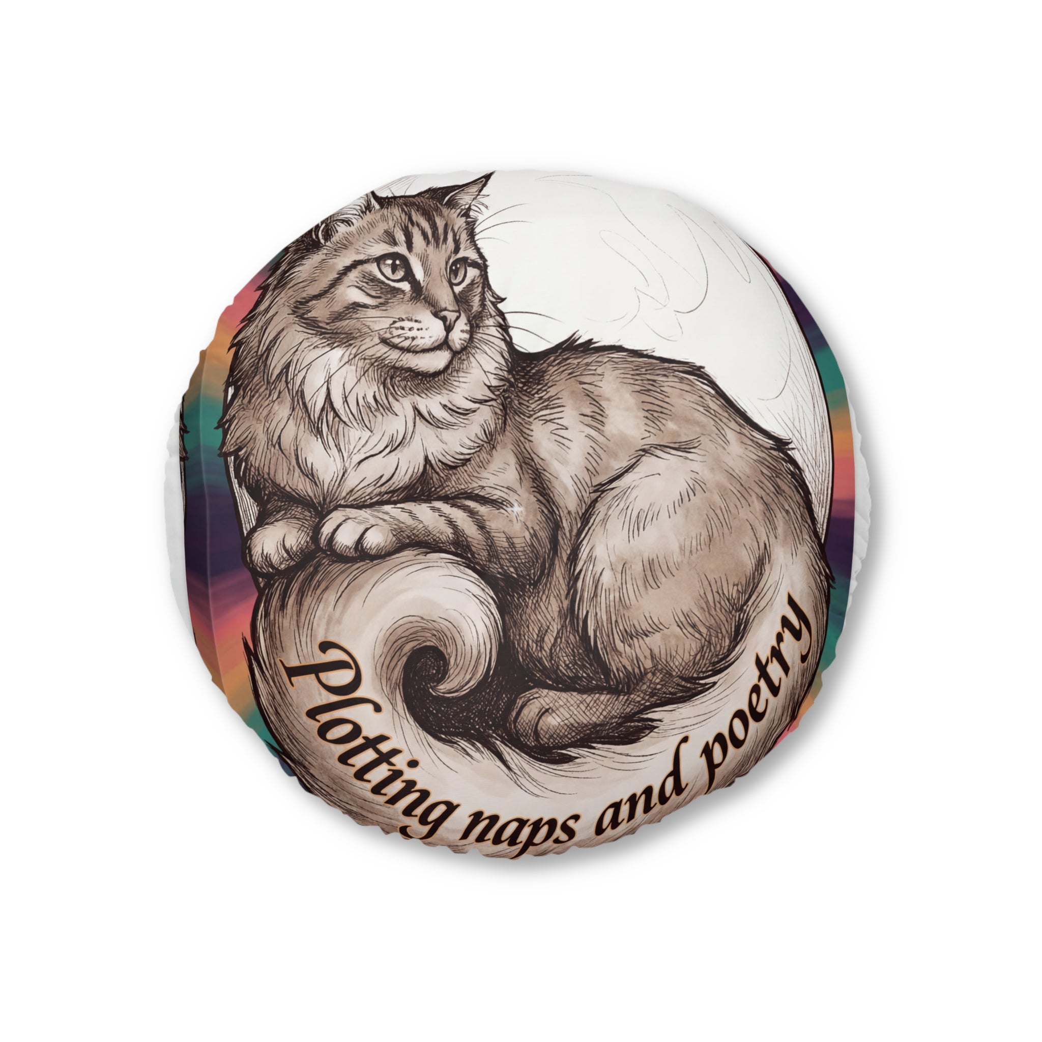 Cuscino da pavimento per gatti Dark Academia - Tracciare pisolini e poesie