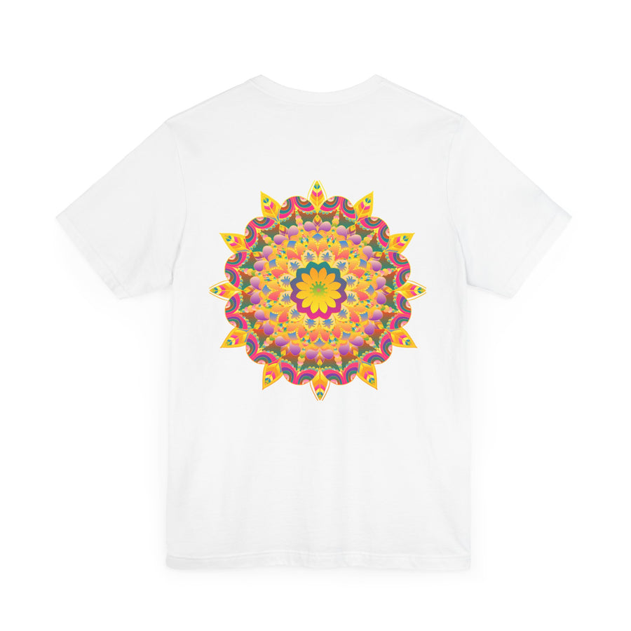 Vibrant Mandala Tee featuring intricate, colorful design symbolizing peace and harmony