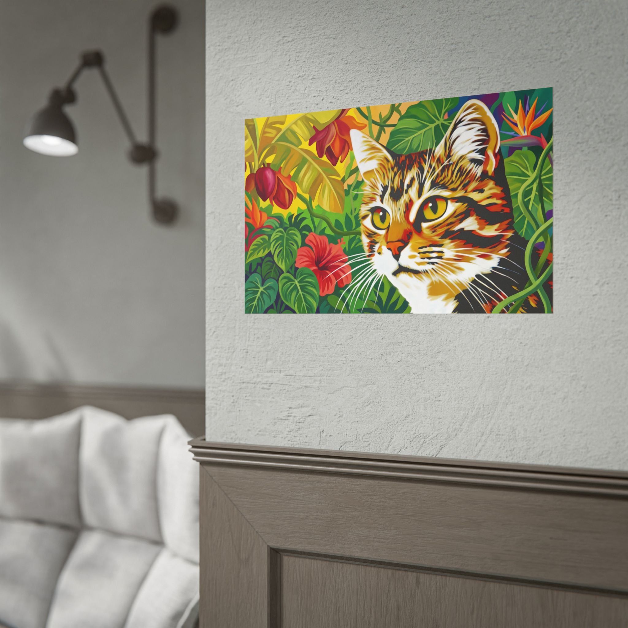 Cat Jungle Poster - Horizontal