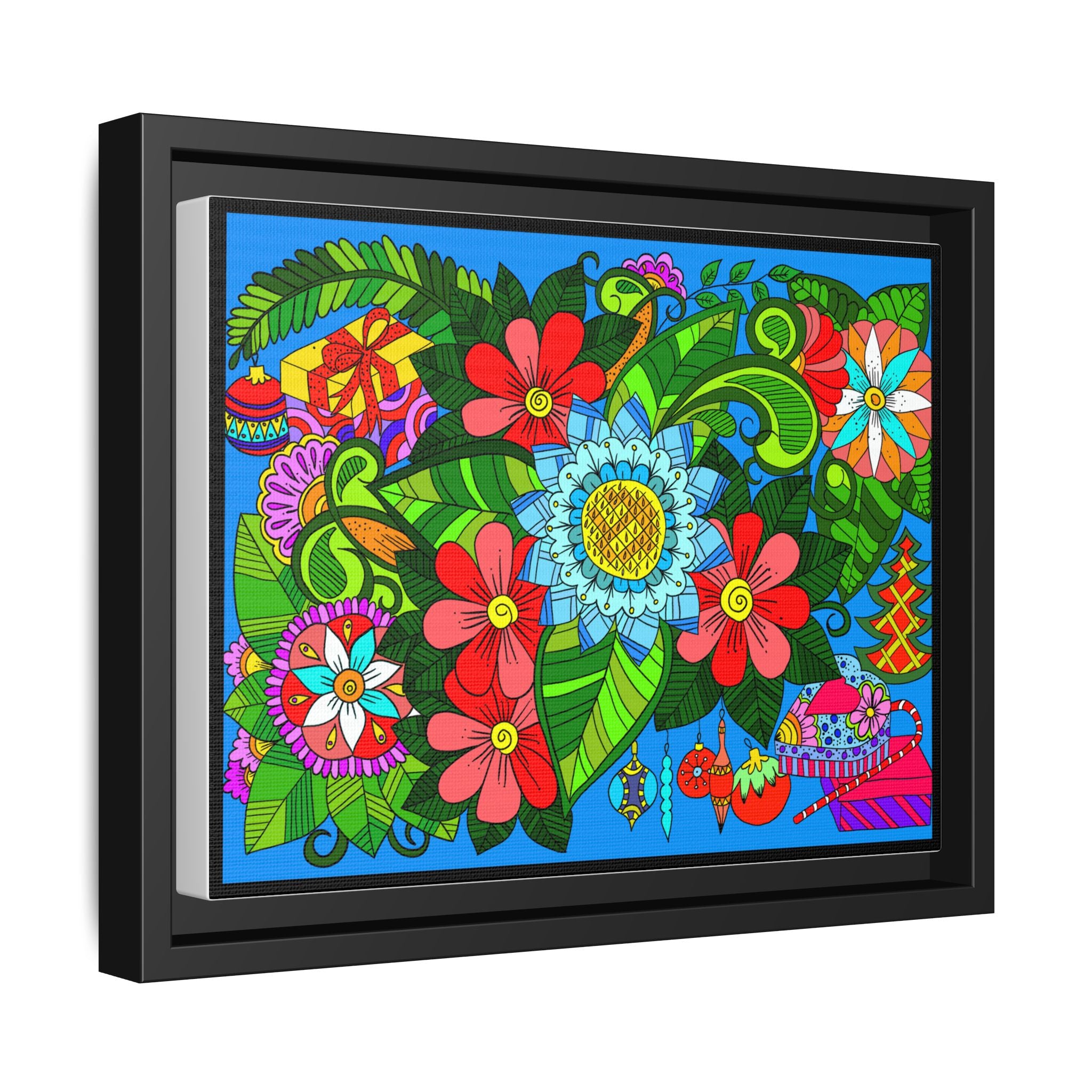 Floral Mandala Art Print With Lush Colors And Creative Energy