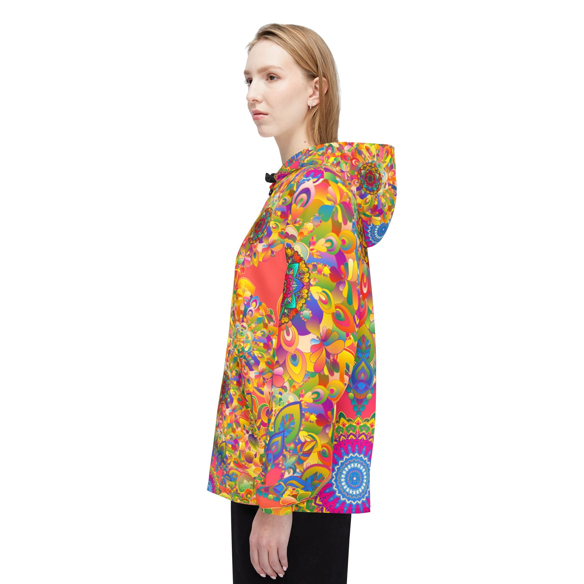 Psychedelic Floral Mandala Windbreaker Jacket
