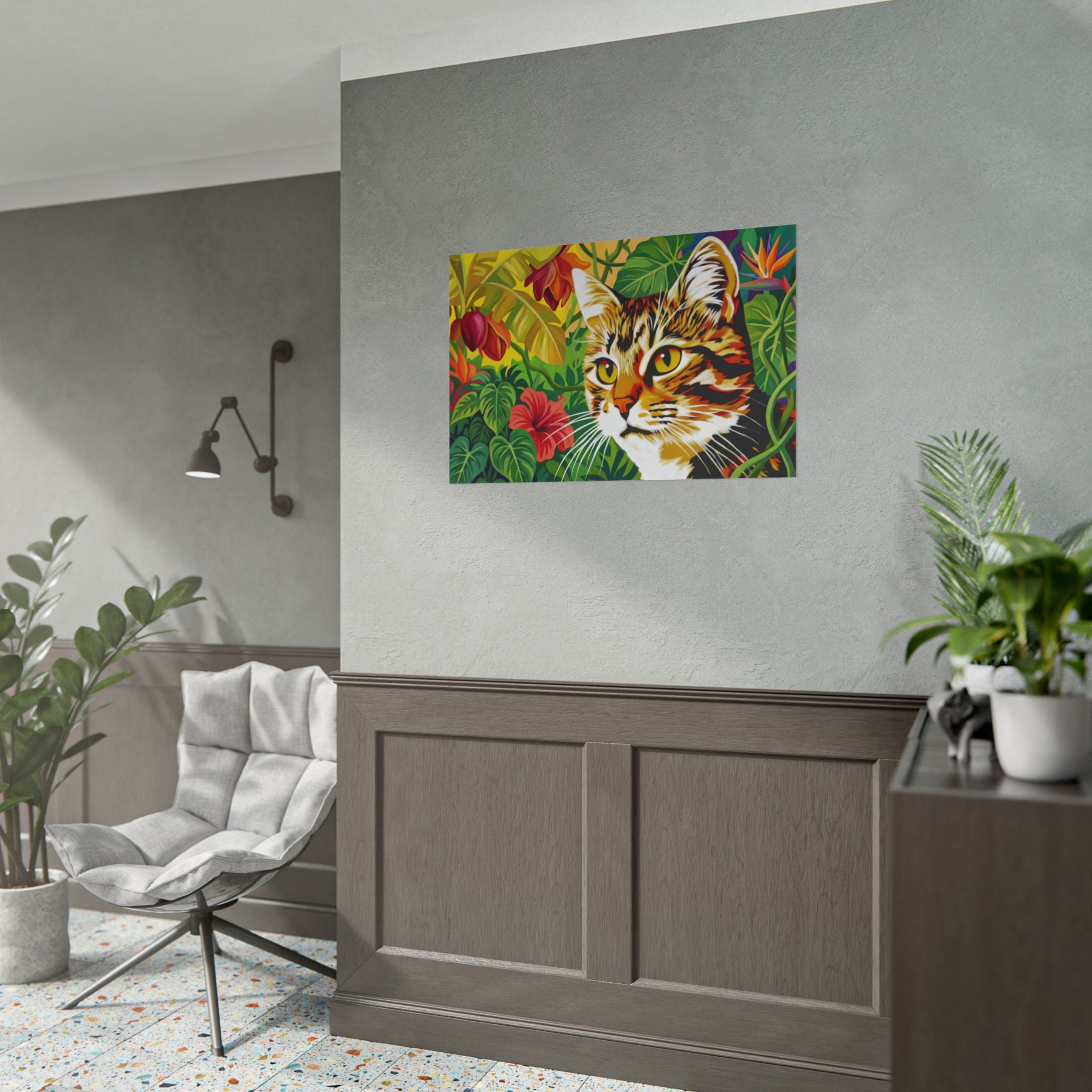 Cat Jungle Poster - Horizontal