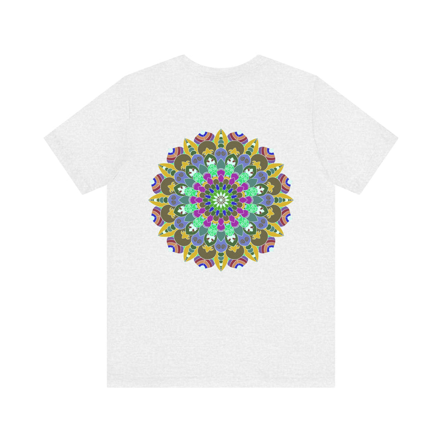 Colorful and intricate Vibrant Mandala Tee representing spiritual peace and harmony