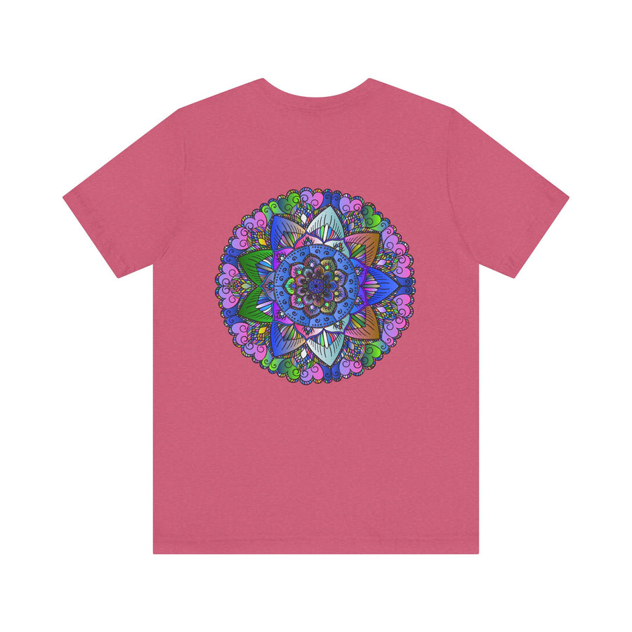 Vibrant Mandala T-Shirt featuring intricate spiritual peace design, perfect for spreading positive energy and embracing inner harmony