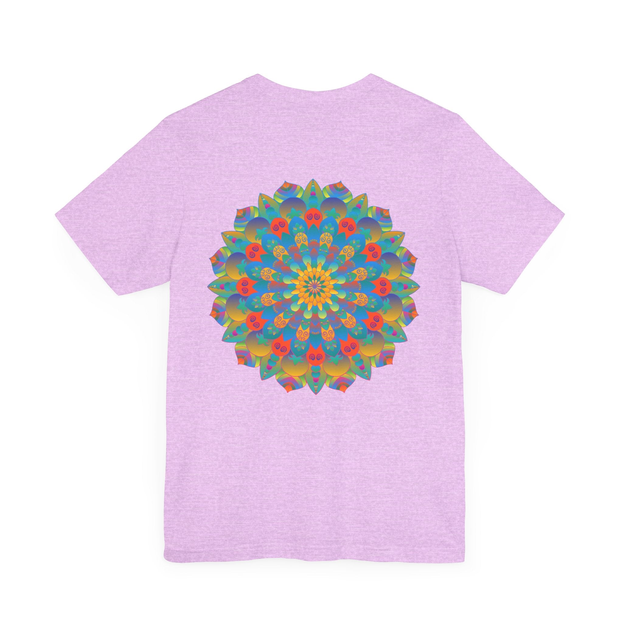 Colorful and detailed psychedelic mandala t-shirt promoting spiritual peace