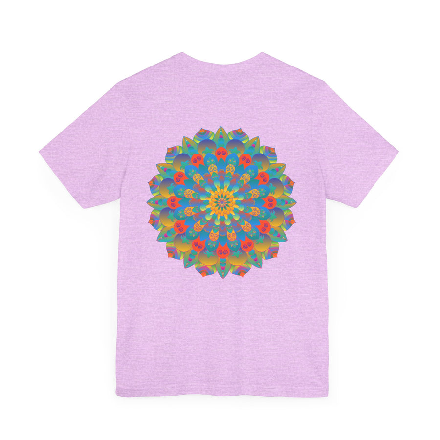 Colorful and detailed psychedelic mandala t-shirt promoting spiritual peace