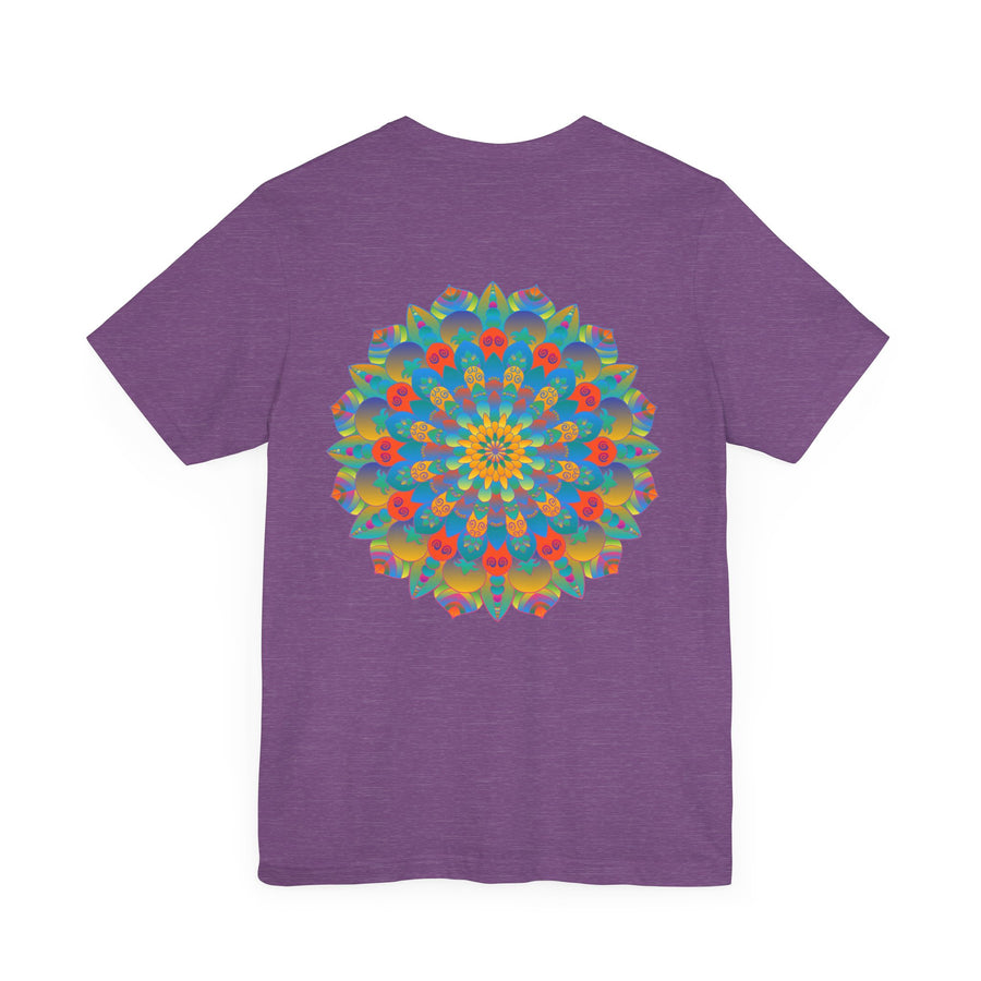 Stunning and intricate psychedelic mandala t-shirt with spiritual peace message