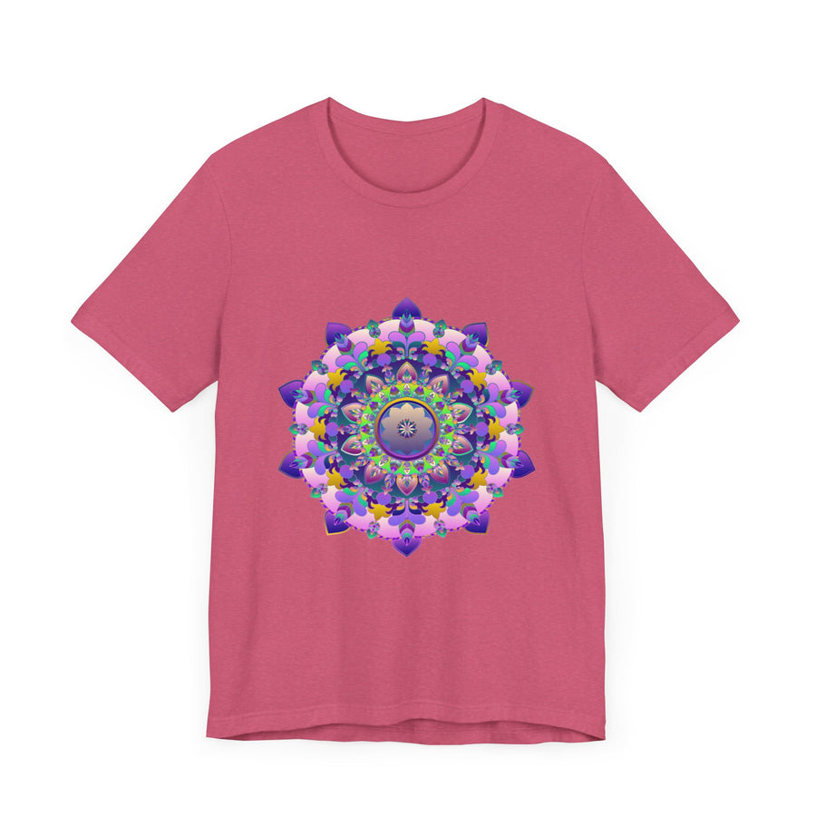 Vibrant Mandala Tee featuring intricate and colorful design, perfect for adding a pop of color to your wardrobe