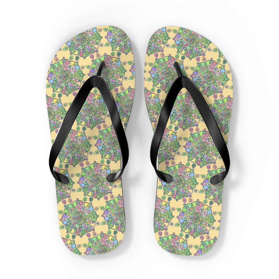 Colorful Floral Flip Flops – Vivid Print Summer Sandals