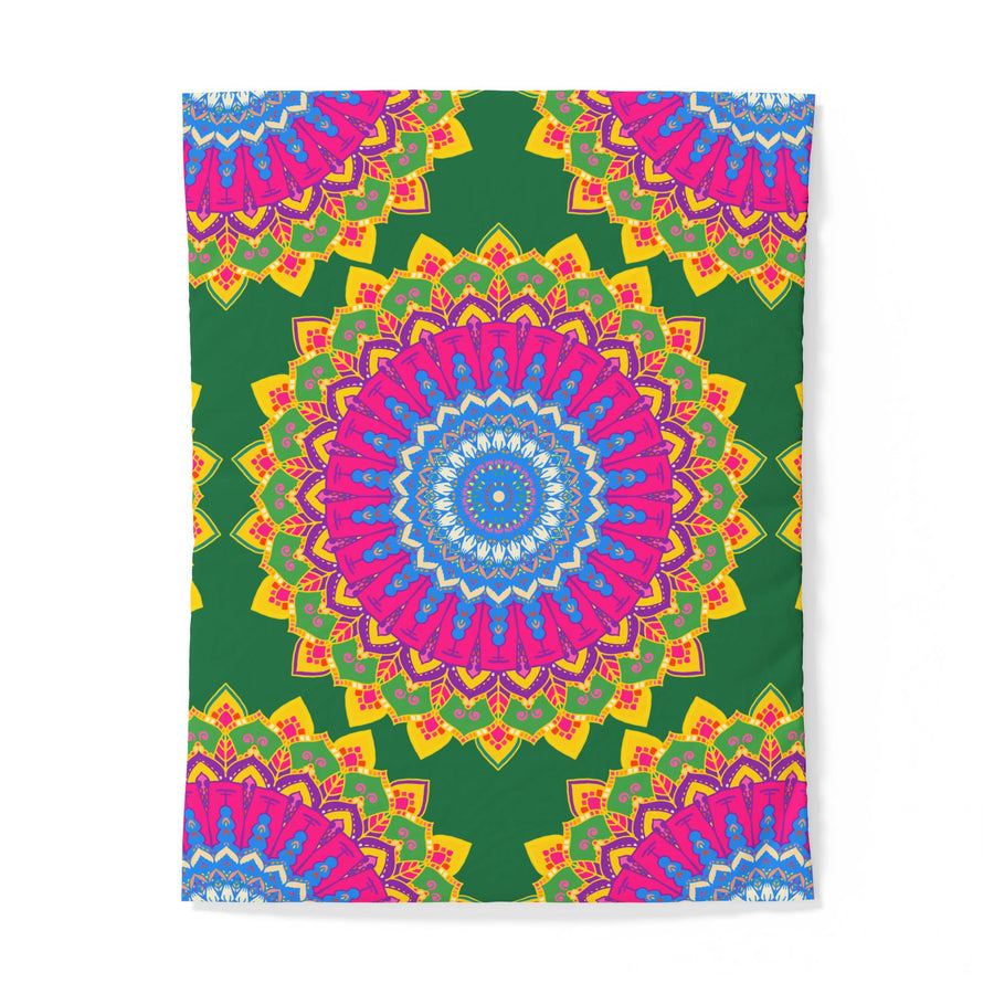 Copripiumino in cotone con mandala bohémien