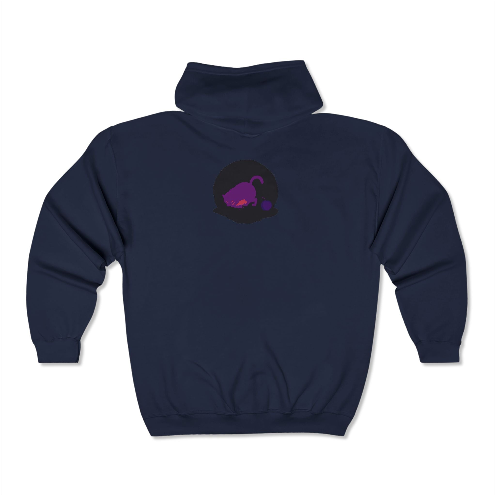 Eye-catching watercolor hoodie with a mystical black cat design
