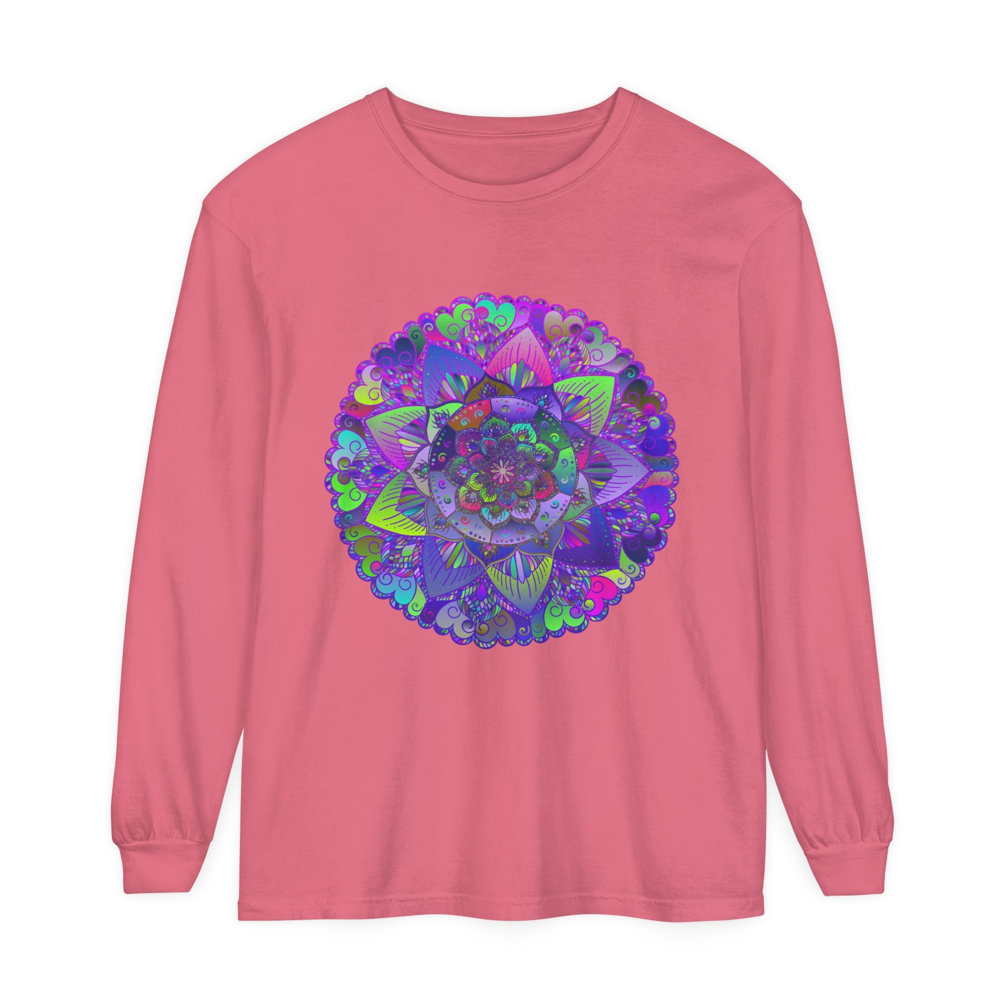 Intricate Mandala Long Sleeve T-Shirt - Psychedelic Art