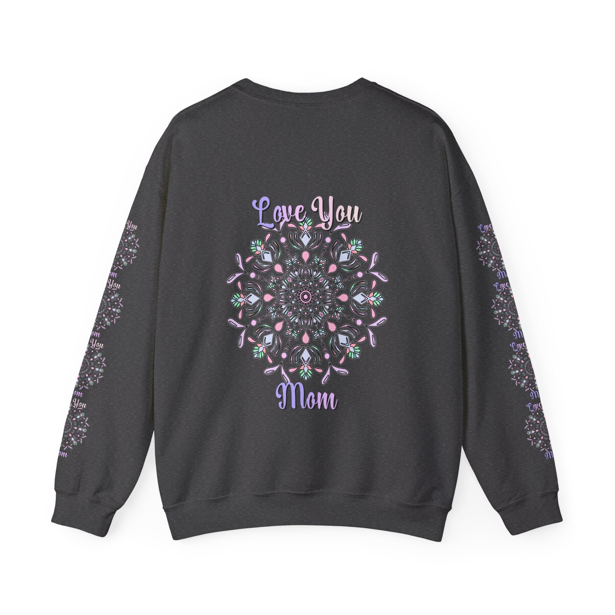 Mom Empowering Mandala Sweatshirt in Soft Pastel Hues