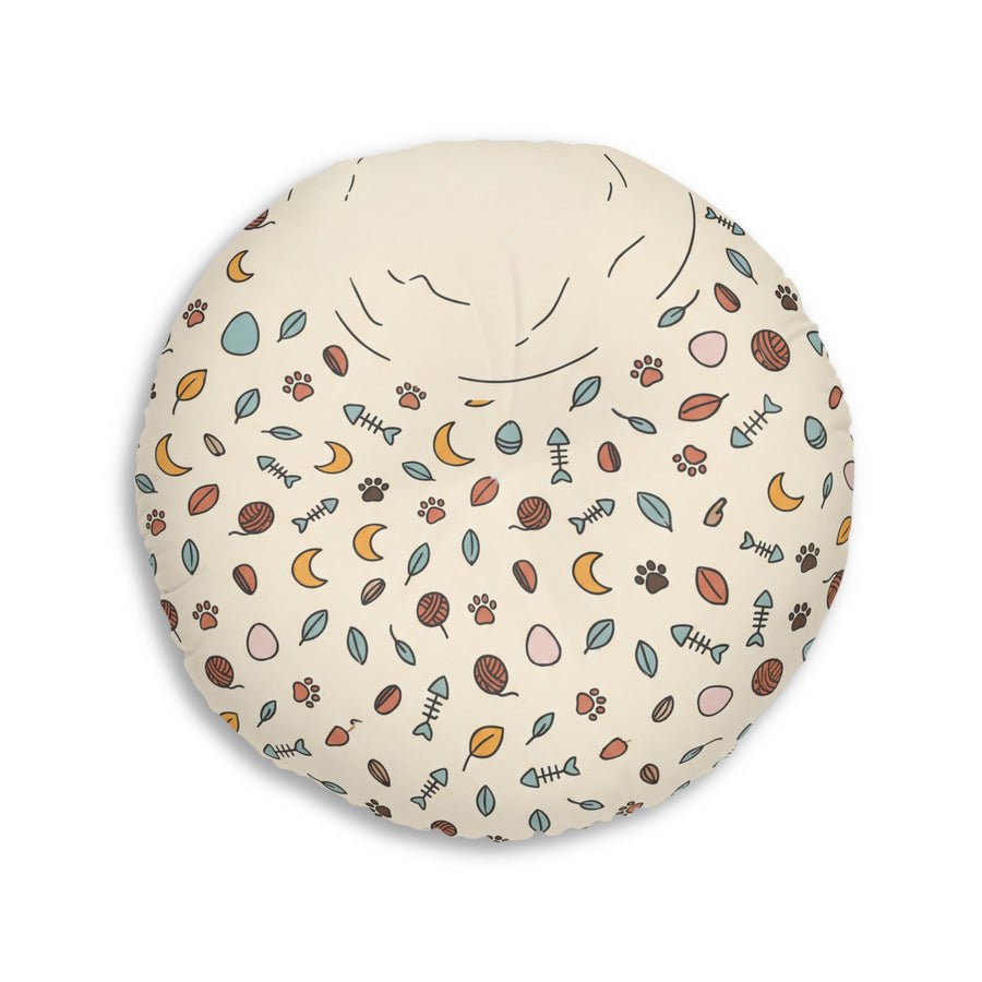 Playful Boho Cat Floor Cushion