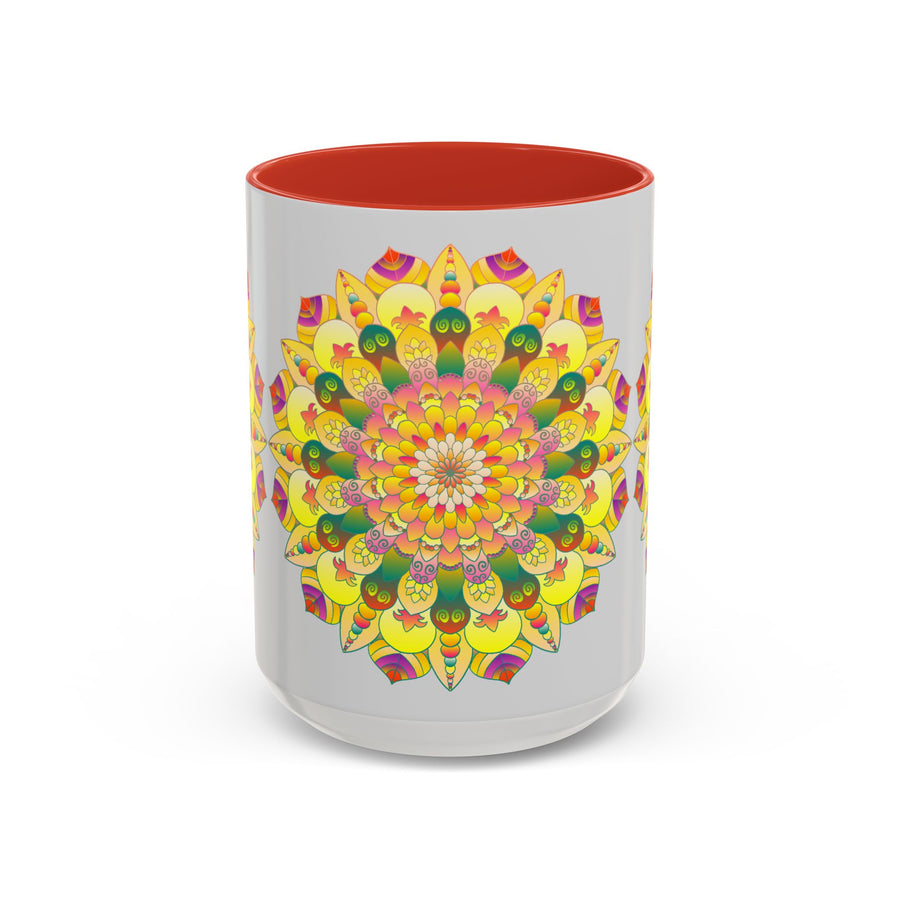 Mandala Art Mug - Vibrant Floral Design