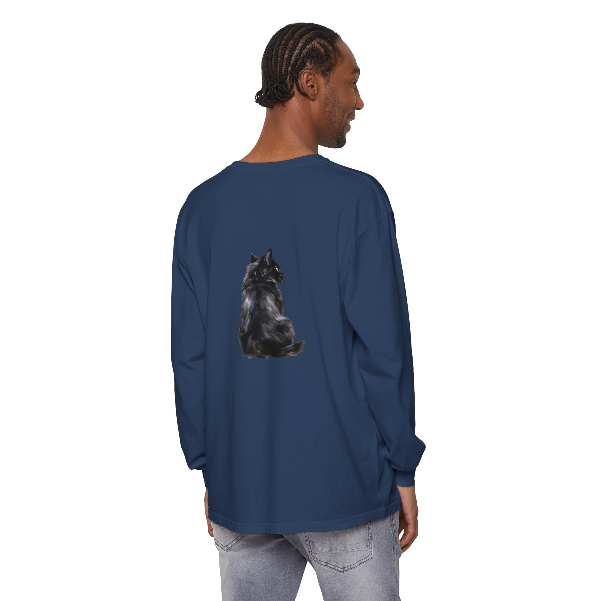 Black Cat Mystique Long Sleeve T-Shirt featuring a striking feline design